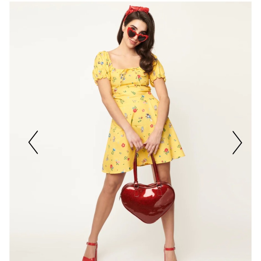 NWT Unique Vintage Cakeworthy Snow White Babydoll Dress - Large